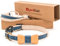 Pettsie Hundehalsband mit Fliege und Freundschaftsarmband, einstellbare Größen XS, S und M, Komfortables Designer Hanf, stark und langlebig, tolles Geschenk für Hundeliebhaber, S, Blau