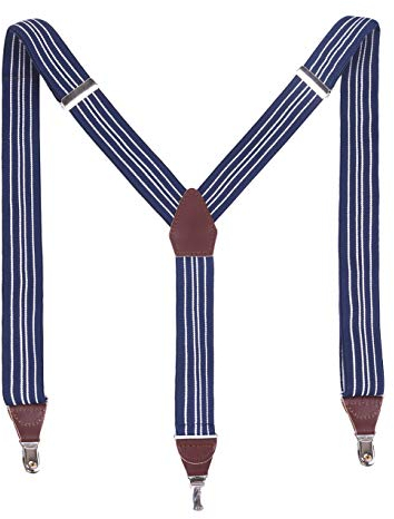 Massi Morino Edelhosenträger für Herren I Längenverstellbare Echtleder Träger in klassischer Y-Form inkl. edler Geschenkbox