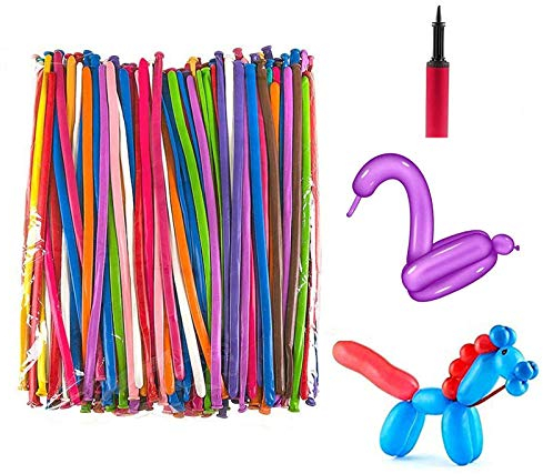 Herefun 200 Pezzi Palloncini Modellabili, Magici Palloncini Lattice con Pompa, Colore Assortiti Decorazione per Matrimoni Feste Compleano Festa Nuziale