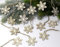 LB H&F 14er Set Christbaumanhänger Holz Christbaumschmuck Schneeflocke Natur DY (L)