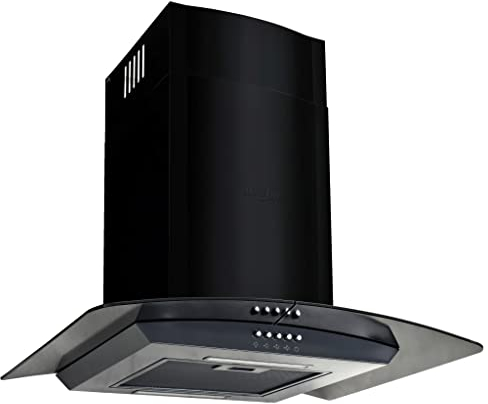 vidaXL Campana Extractora Pared 60cm Negro Electrodoméstico Ventilador Cocina