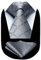 HISDERN Krawatte Grau Herren Formelle Klassische Karierte Krawatten mit Einstecktuch Hochzeit Herrenkrawatte und Taschentuch Set für Männer