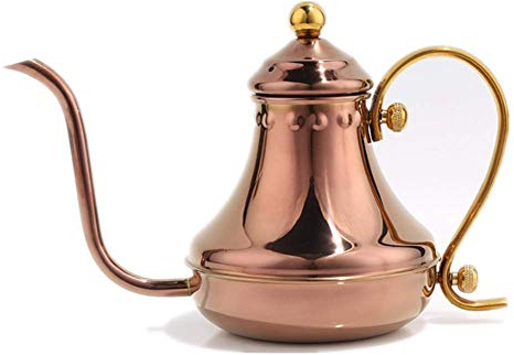 Molinter Coffee kettle, coffee pots, retro gooseneck, narrow spout, stainless steel kettle, teapot for precise pouring, 430 ml (rose gold)