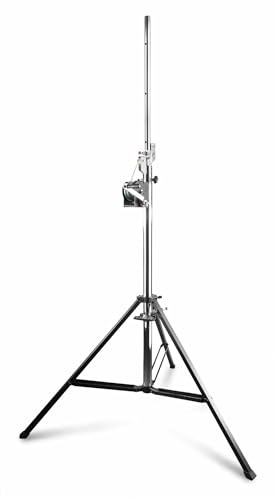Beamz Pro WLS80 - Winden-Lichtstativ - Inkl. 150-cm-T-Bar - Max. Höhe 410 cm - Auch für Lautsprecher und Traversen geeignet - TÜV-/GS-zertifiziert