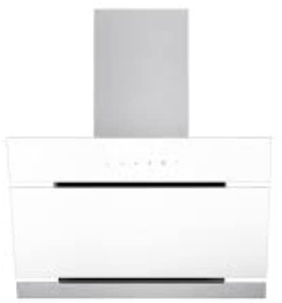 Aspes Campana Extractora Inclinada 90cm Cristal blanco ACI1960B. Potencia 600m3/h, Tiro Doble, 3 Velocidades, Control Táctil, Filtro apto para Lavavajillas.