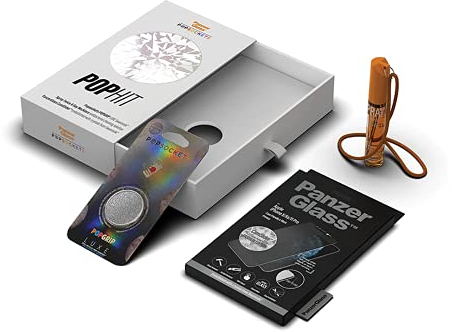 PopSockets x PanzerGlass™ PopHit Package - Swarovski Crystal Embedded PopGrip with a Swappable PopTop, Screen Protector & Cleaning Spray for iPhone XS Max / 11 Pro Max