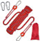 Kletterseil Sicherheitsseil 10m, Outdoor Kletterseil 8mm, Statisches Sicherheits Kletterseil, Klettern Sicherheitsseil, Nylon im Freien Rettungsseil Hochfestes Seil mit Karabiner für Campin Wandern