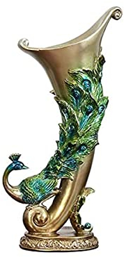 MLSJM Pfau dekorative Pflanzenvase, Blumentopf Sukkulenten Übertopf Topfpflanzen Vase Topf Blume Innendekoration Display Artwork für Home Kitchen & Hochzeitsdekorationen