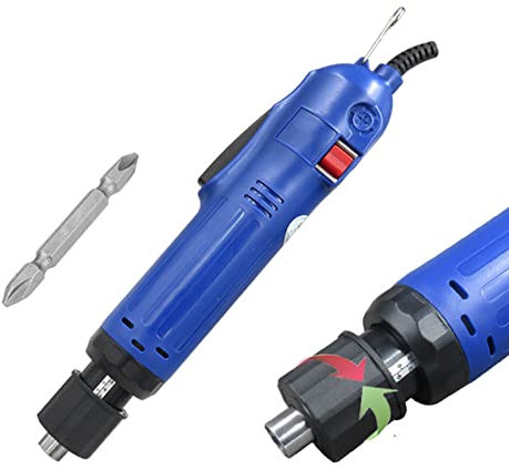 Destornillador eléctrico, destornillador eléctrico de mango recto de mano de 1/4 '', herramienta práctica bidireccional 220 V (normativa europea 220 V)