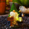 Yeomoo Beflockter Harz Zwerg Gartendeko Figuren, Gartenzwerge für Außen mit LED-Solarlaterne, Wasserdicht, lustig, Willkommen Gnom Zwerg, Geschenk für Haus, Hof, Rasen, Balkon Dekoration 30CM