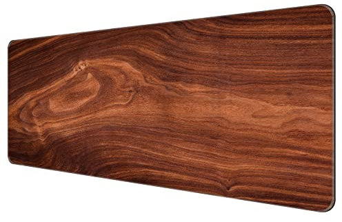 Dynippy Tapis de Souris de Jeu Fin et Étendu (80 x 30 x 0,2 cm) avec Bords Cousus, Grand Tapis de Souris Long XXL pour Clavier et Bureau, Grain de Bois