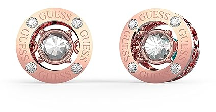 Orecchini da donna Guess SOLITAIRE colore oro rosa JUBE01464JWRGT/U, Talla Unica, Acciaio inossidabile, Swarovski