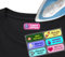 100 Etiquetas Adhesivas para Ropa Personalizadas. Medida 5cm x 2cm. Pegatinas termoadhesivas para planchar. (Iconos Videojuego)