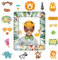 POPOYU 25 Stück Dschungel Safari Tier Fotorahmen-Set,Dschungel-Safari Aufblasbare Fotorahmen Selfie Bilderrahmen,Dschungel Tier Fotobox Accessoires für Kinder GeburtstagTier Themed Party-Deko