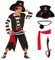Morph Costume Piratenkostüm für Kinder, Mädchen und Jungen, Perfekt für Fasching und Karneval, 4-6 Jahre