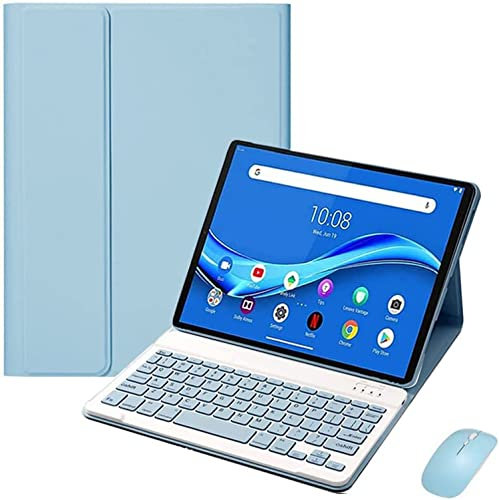 ERY Cover Tastiera per Lenovo Tab M10 FHD Plus 10.3 TB-X606F/X606X con Mouse Tastiera Italiana Bluetooth Magnetica Staccabile, Sottile Leggera Folio Stand Cover,Blu