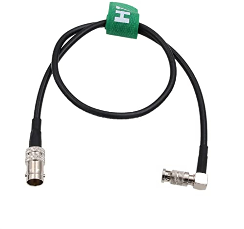 HangTon 6G SDI-Videokabel HD Micro BNC auf Buchse BNC Adapter für Blackmagic Video Assist 4K 5 Monitor, rechter Winkel hohe Dichte 2m