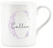Personalised Bone China Mug - Floral Pink Letter C Initial Gift - Small Coffee Tea Cup Present