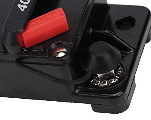 Disjoncteur 12V 30A/40A/60A avec Réarmement Manuel, Disjoncteur en Métal Réarmement Manuel, Haute Technologie, Disjoncteur avec Porte-fusible à Réarmement Manuel(40A)