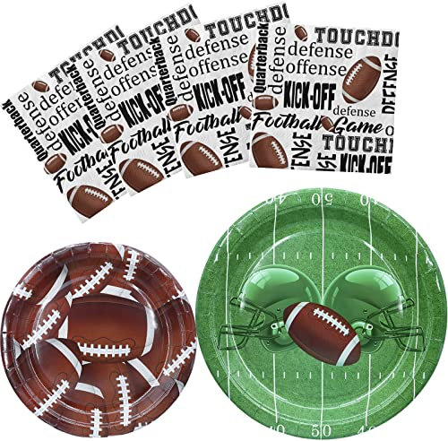 Football Party Plates and Napkins Football Party Decorations Football Party Favor Football Party Supplies Serves 20 Guests