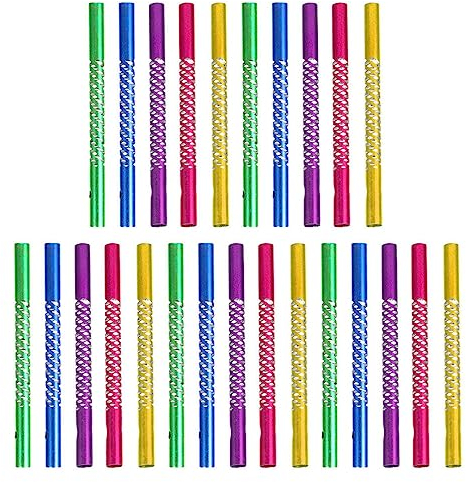 Cabilock 25 Stücke Windspiel Metall Röhren Klangspiel Basteln Röhrchen Kinder DIY Handwerk Windglockenspiel Wind Chimes Tubes Glockenspiel Outdoor Balkon Garten Deko Anhänger