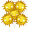 5 Stück Sonnenballon, 66 cm Sonnengesichtsballon für Party Sommerballons für Sonnenschein Folienballons für Party Geburtstagsdekorationen
