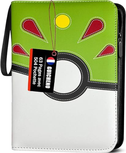 Sammelalbum für Karten, 63 Seiten 504 Karten Kapazität Sammelkarten Album, PU Tragbar Wasserdicht Karten Halter Heft Ordner Buch kompatibel Ninjago Geschenk für Kinder