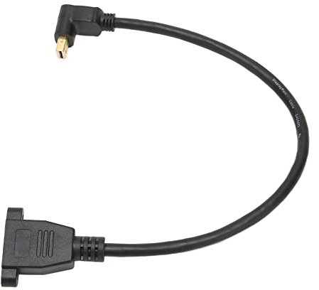 Mini DisplayPort Cable, 90 Degree Right Angled Mini DisplayPort Male to Mini DisplayPort Female Extension Cable, Gold Plated Mini Extension Cable, Supports QXGA