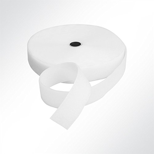 LYSEL® Klettband zum Nähen weiß Flauschband Breite 20mm VE 25 Meter