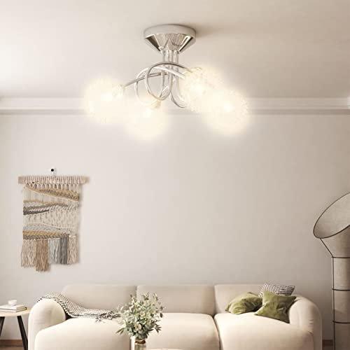 Rantry Ceiling Lamp with Mesh Wire Shades for 4 G9 LED Lights Ceiling Light Fixtures