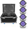 PUZILOZA 4PCS Wasserdichtes LED Par Scheinwerfer mit Flightcase, 18 RGBWA+UV 6 IN 1 LED Bühnenlichtmit mit DMX 6/10CH für Disco, Show, Kirchen, Partys im Freien, Rasen Musikdarbietung