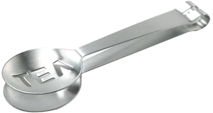 HFLWYWD Tea Bag Squeezer Tongs,Tea Filters Coffee Bag Tong Clamp,Stainless Steel Tea Bag Strainer Clip Tea Bag Spoon for Loose Tea Loose Leaf Gripping Ice Cube Tea Bag Sugar (silver)