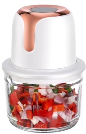 EASYSPEED Picadora Electrica, USB Recargable Picadora, 1300ml Capacidad, 180W Picadora de Carne, Mini Picador Eléctrico de Alimentos, Picadora Para Verduras, Cebolla, Ajo, Carne, Vegetal