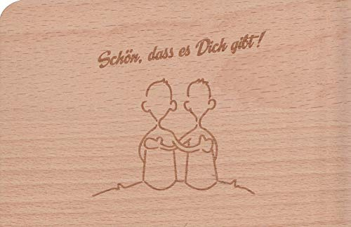Holzpostkarte Schön, dass es Dich gibt!
