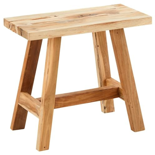 IDIMEX Hocker RANGUN Teak Natur Massivholz Sitzhocker Flurhocker Dekohocker