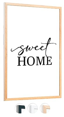 edihome, Marco 50x70 cm, Marcos de Fotos, Madera, Blanco, Negro y Marron, Lamina Acrilica, Horizontal/Vertical, para Título, Fotografias Boda, Marco fotos (Marrón - 50x70)