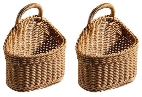 Canasta De Huevos Cesta Colgante Tejida De Mimbre, Cesta Organizadora Para Almacenamiento, Almacenamiento De Huevos, 2 Uds. Hueveras Huevera