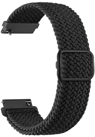 KUBFDL Nylon Uhrenarmband 20mm 22mm Armband für Damen Herren Elastisches Smartwatches Ersatzarmband Verstellbares Schnellverschluss Sport Uhrenarmbänder, Uhren Ersatzband
