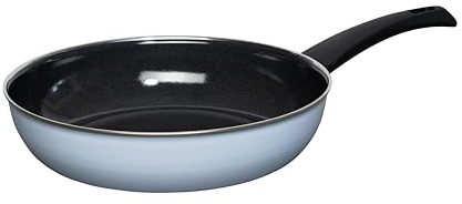 Riess, 0057-028, Emaillepfanne Ø 28cm, Classic, BACKEMAILLE BLAU, Blau, Volumen (empf.): 2,2 Liter, Herstellung in Österreich, LBH: 47,3x29,2x8,8cm, 1,909kg, Emailliert, Kratzfest
