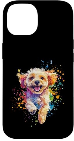 Cavapoo Lover Colorful Splash Art Cavapoo Case for iPhone 14