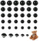 GIDWRIY 300 Stück augen für Stofftiere Schwarz, Augen Kuscheltier,Augen Stofftie,Knopfaugen,Kunststoffaugen zum Annähen,Tieraugen zum Aufnähen,Puppenaugen zum Annähen,Kawaii Sicherheitsaugen-5 Größen