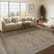Vintage Braun Waschbarer Teppich Wohnzimmer 140x200cm Retro Rugs for Living Room Weich rutschfest Groß Tepich Kurzflor Schlafzimmer Carpet Living Room Bedroom Esszimmer Teppiche Büro