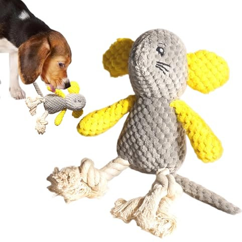Plush Toys for Dogs, Squeaky Mice, Puppy Chew Toys - Incredible Trailer, Crinkle Noise, Puppy Accessories for Sensory Awakening, Indoor Games and Games