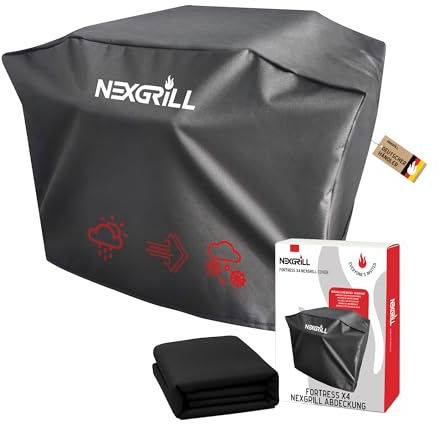 NEXGRILL Grillabdeckung für Fortress X4 Gasgrill – Wetterfeste Abdeckung 60×43×46 cm, UV-Schutz, Reißfest, Leichte Reinigung – Perfekter Schutz für deinen Kompaktgrill
