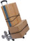 Treppenkarre Sackkarre Klappbar Treppensteiger, Treppensackkarre mit 4-Universalräder und 6-Kletterräder, Teleskopgriff, Elastischen Seilen, für Zuhause, bis 75kg/45kg