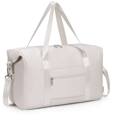 Narwey Ryanair Handgepäck 40x30x20, Klein Sporttasche Reisetasche Handgepäck Tasche Flugzeug für Damen, Travel Bag Weekender Herren 20L (Beige)