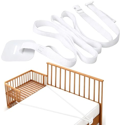 HUILATE Beistellbett Befestigung, 6M Gurt für Babybett, Fester Gurt für Kinderbett, Beistellbetten Gurt zur Befestigung von Beistellbetten an Erwachsenenbetten
