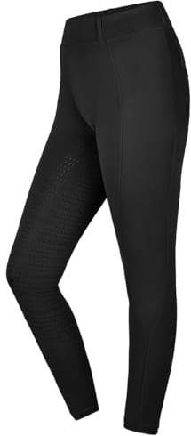 Equinate Damen Reitleggings Myla - Bequeme Reithose mit Vollbesatz Grip Handytasche und Gürtelschlaufen - atmungsaktiv elastisch rutschfest