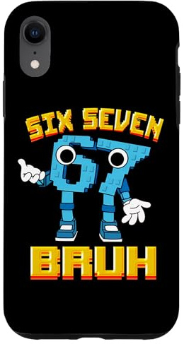 Boys Girls Kids Italian Brainrot Meme 67 Six Seven Bruh Case for iPhone XR