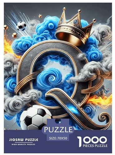 Crown Soccer Q Puzzles 1000 Teile Schwer Puzzle Spielzeug Lernspiel Impossible Herausforderungsspielzeug Für Erwachsene Kinder 70x50cm/1000pcs